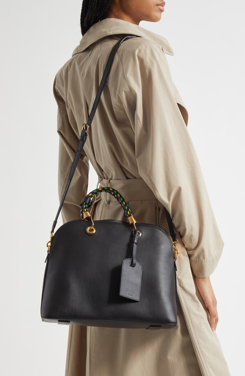 Moschino Braided Cord Leather Handbag, Alternate, color,