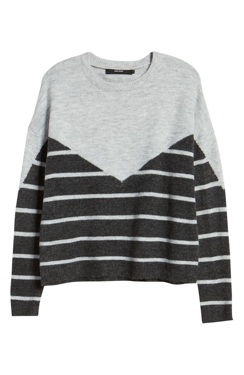 VERO MODA Colorblock Stripe Sweater, Alternate, color, 