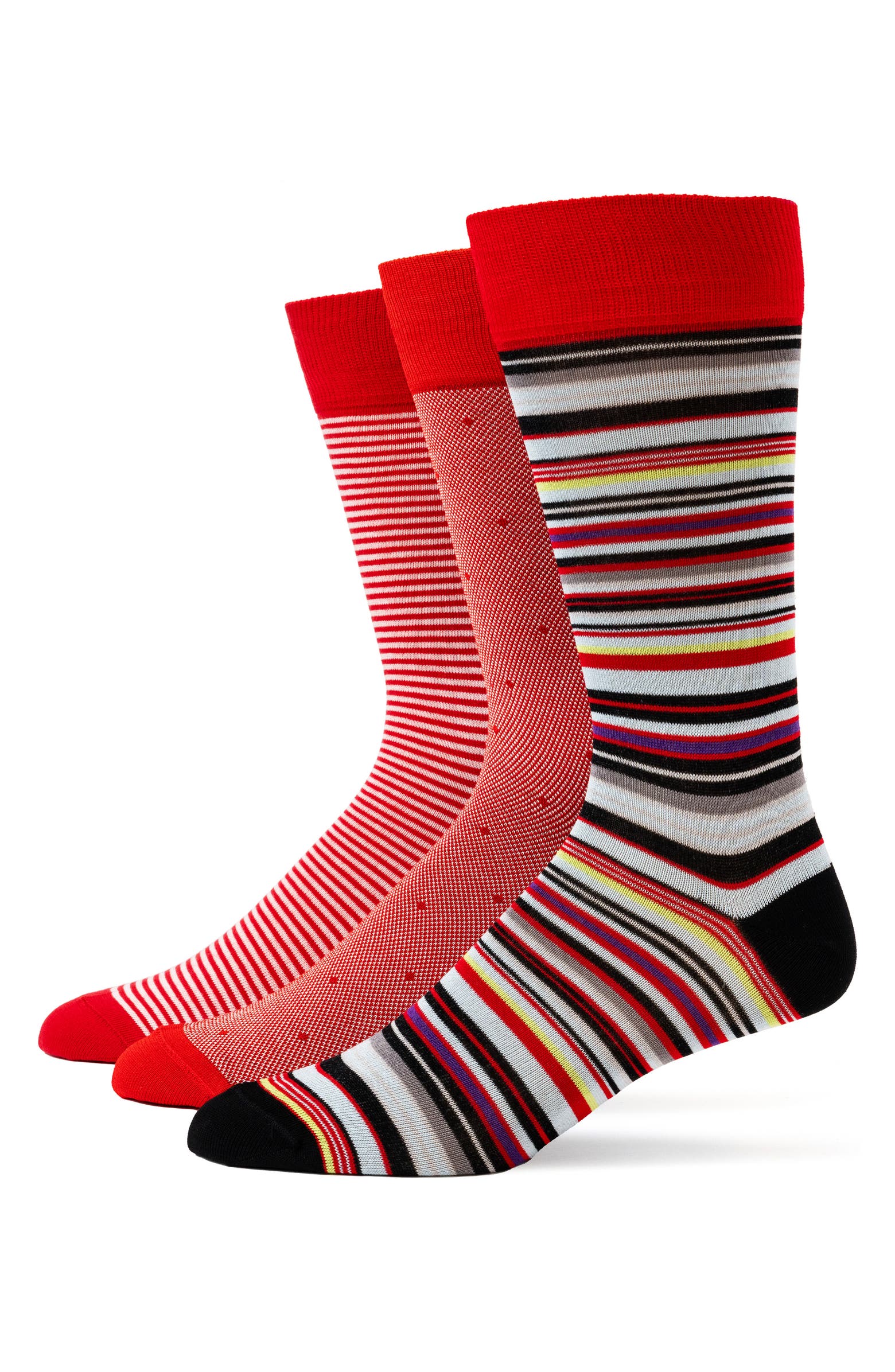 Lorenzo Uomo Mixed Pattern 3-Pack Assorted Crew Socks | Nordstromrack