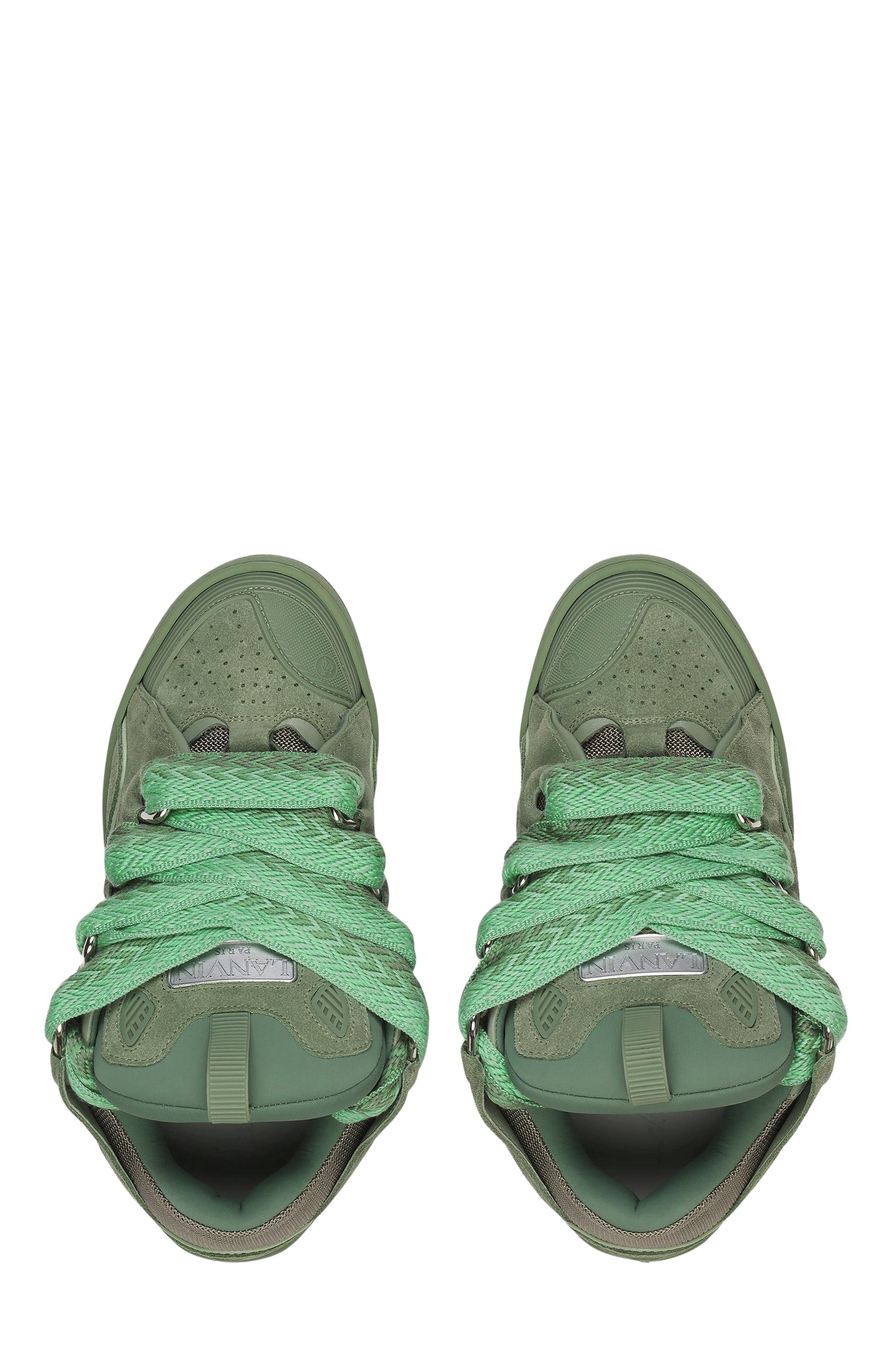 Lanvin Curb Monochrome Leather sneakers, Alternate, color, 