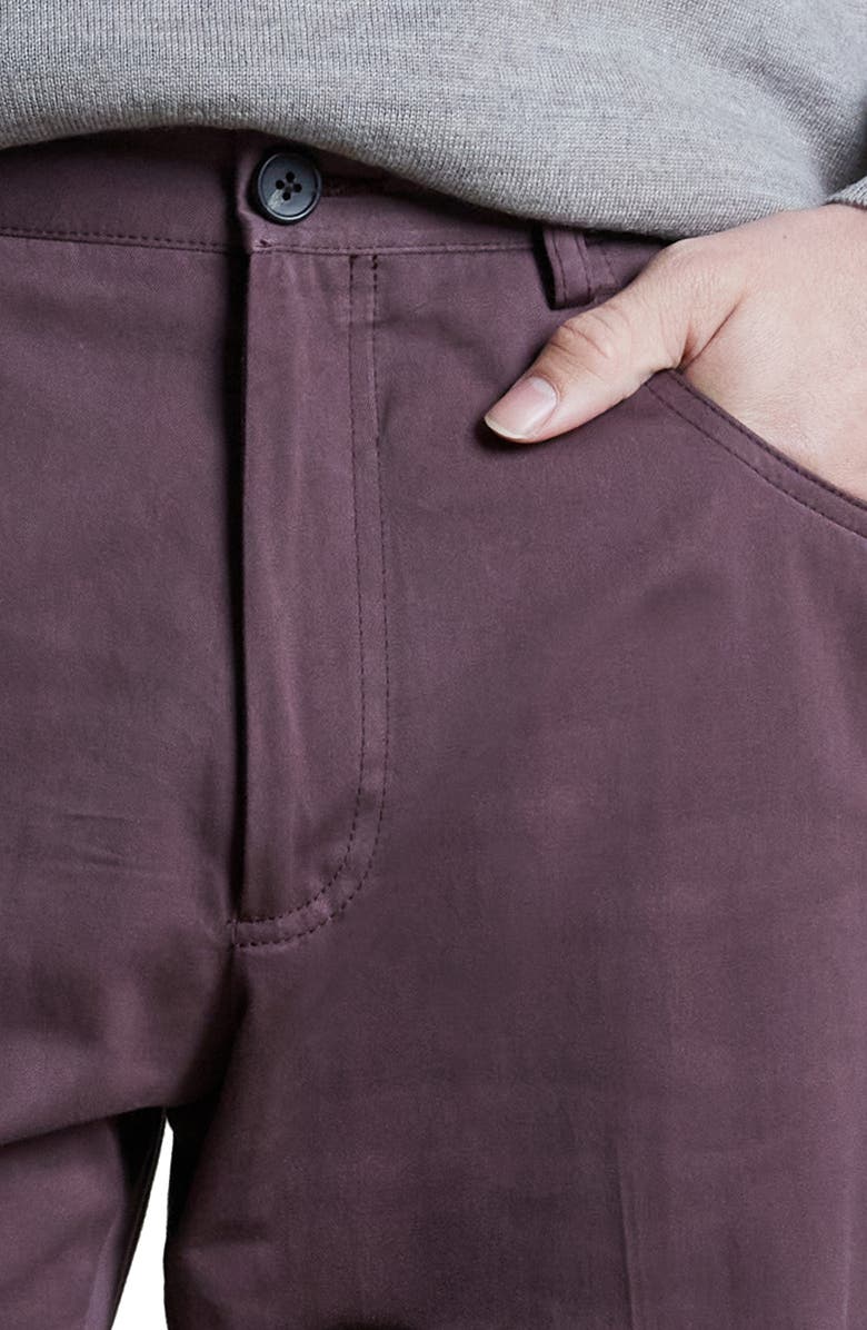 Santorelli Flat Front Cotton & Cashmere Pants, Alternate, color, 