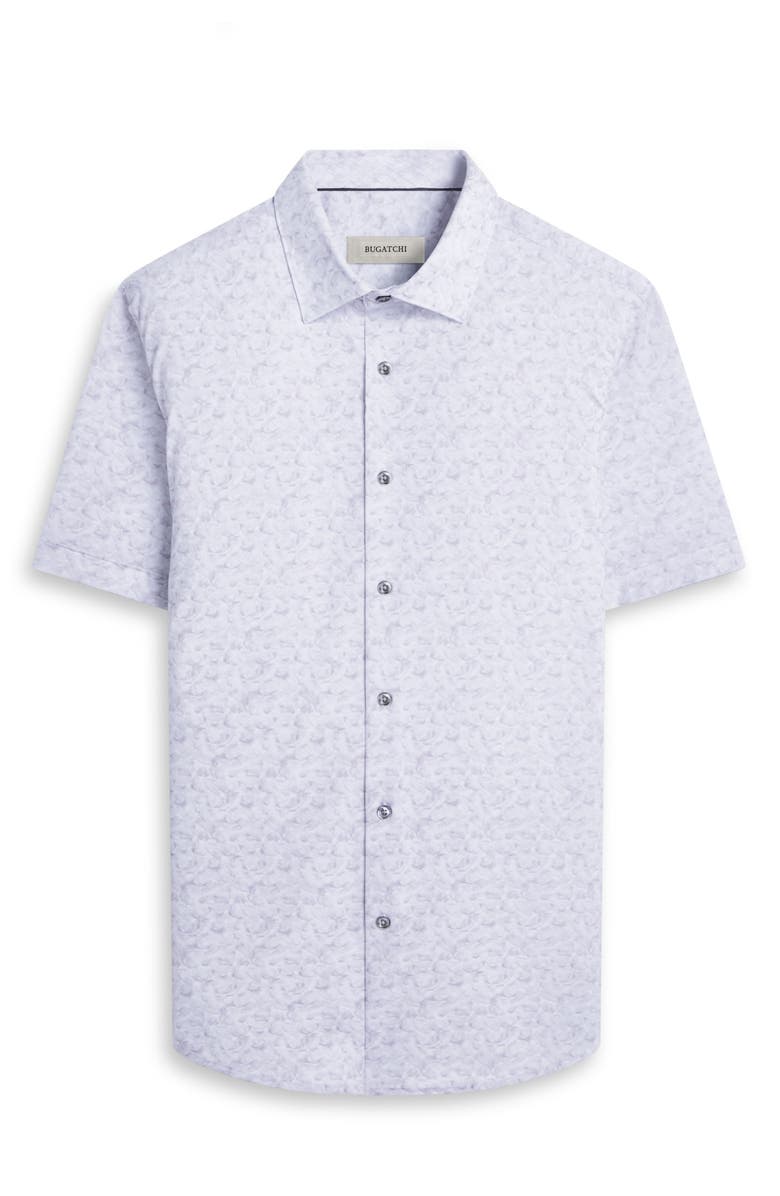 Bugatchi Myron OoohCotton<sup>®</sup> Abstract Print Short Sleeve Button-Up Shirt, Alternate, color, 