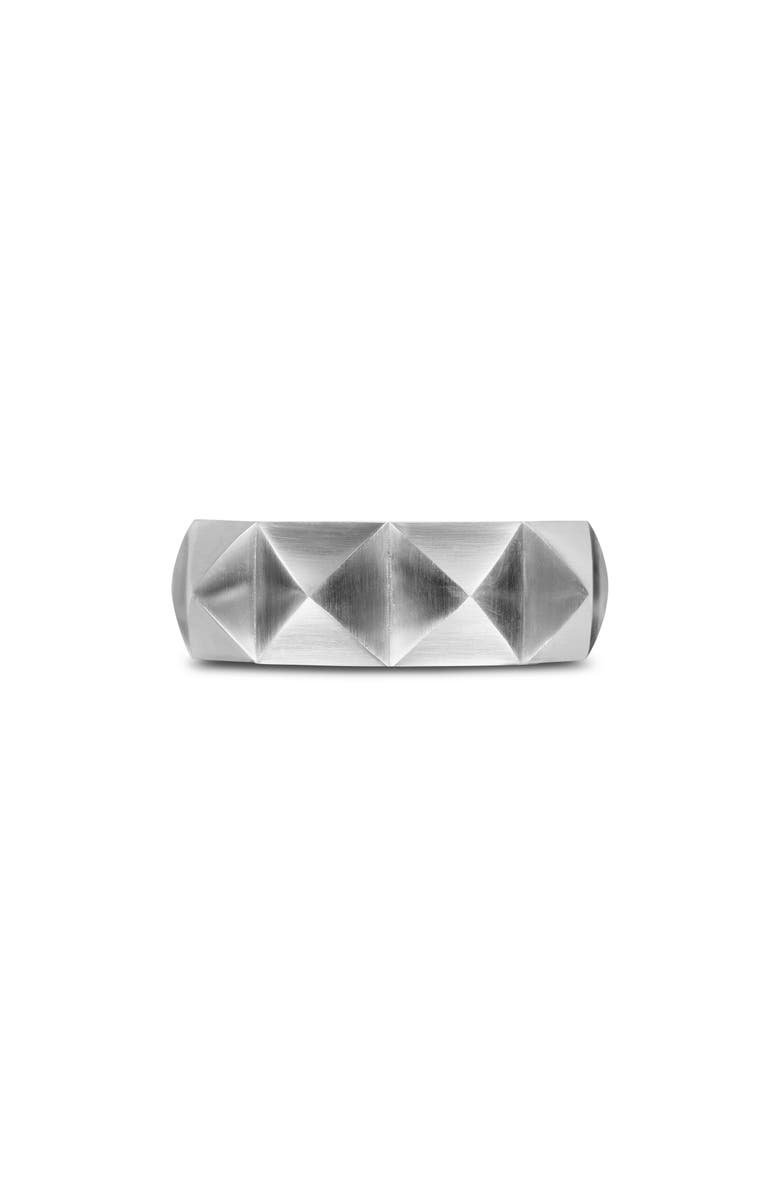 David Yurman Men's Pyramid Band Ring in Sterling Silver, 8mm, Main, color, Sterling Silver