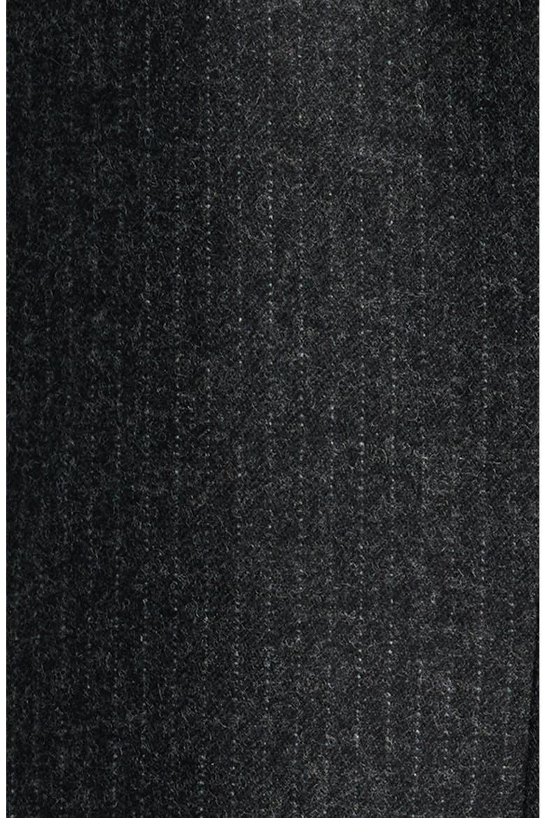 Pinstripe Double Breasted Wool Blend Blazer, Alternate, color, DARK GREY