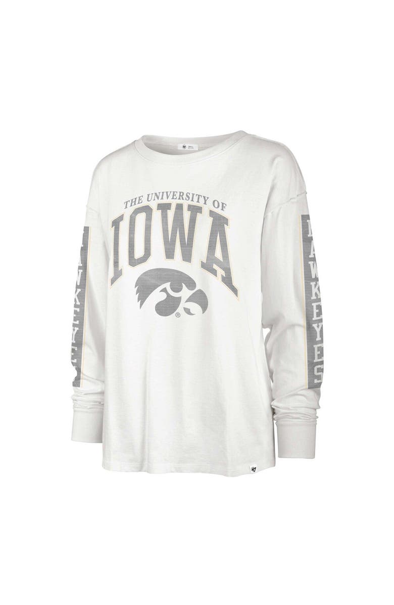 '47 Women's '47 Cream Iowa Hawkeyes Statement SOA 3-Hit Long Sleeve T-Shirt, Alternate, color, 