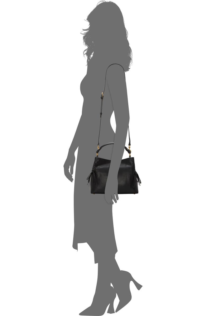 Vince Camuto Sabra Bow Leather Satchel, Alternate, color,