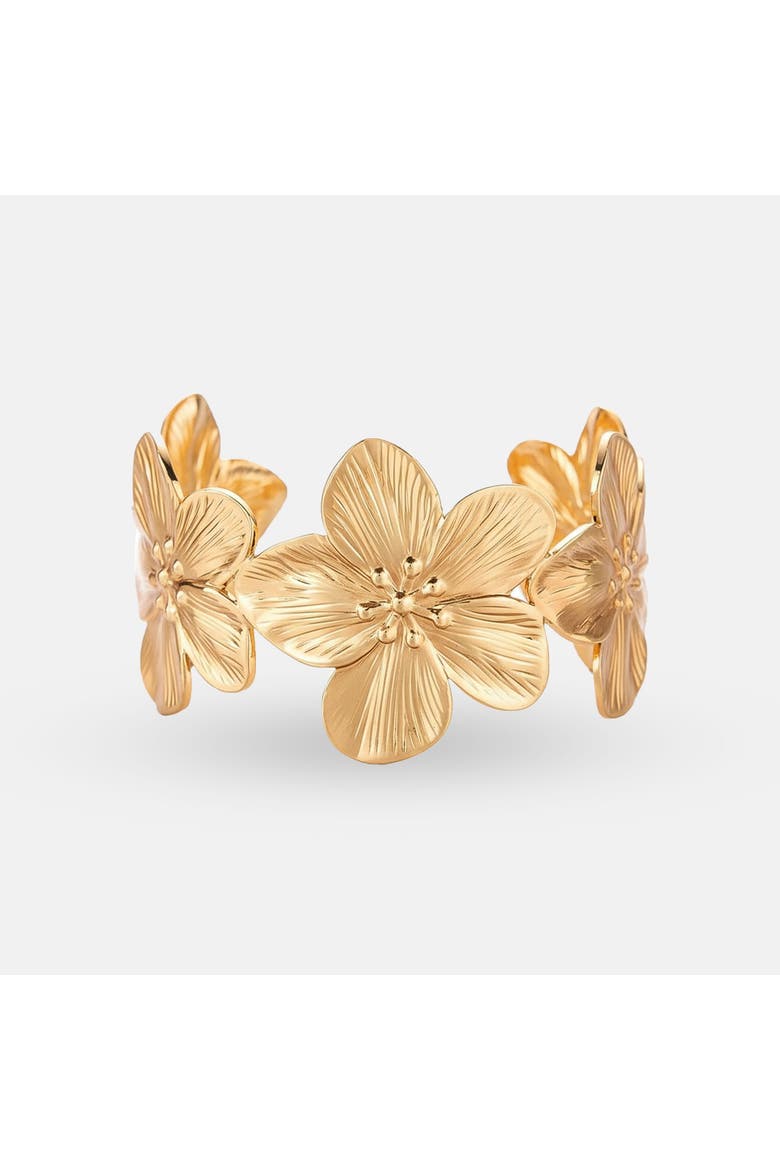 The Beaumont Bloom Cuff, Main, color, Gold