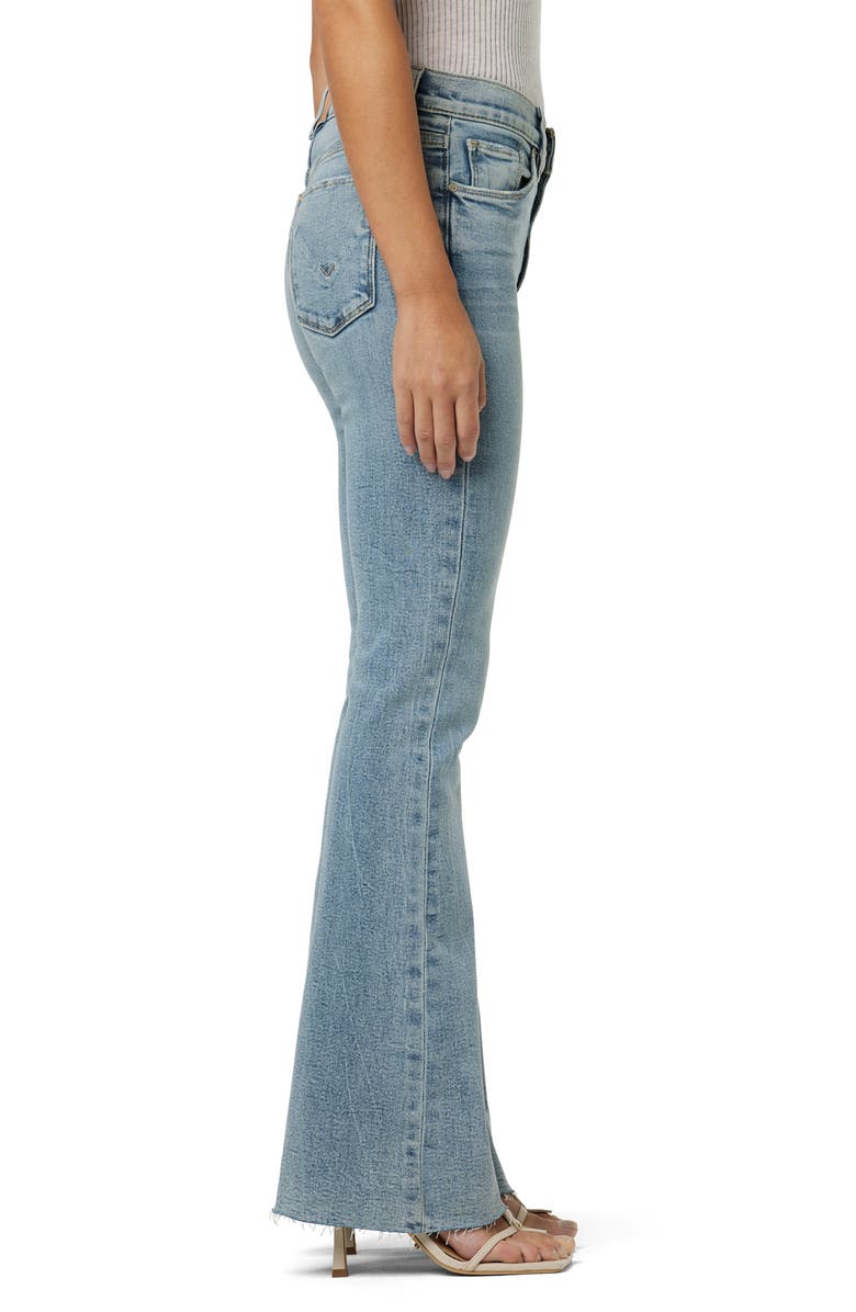 Hudson Jeans Barbara Raw Hem High Waist Bootcut Jeans, Alternate, color, Cali