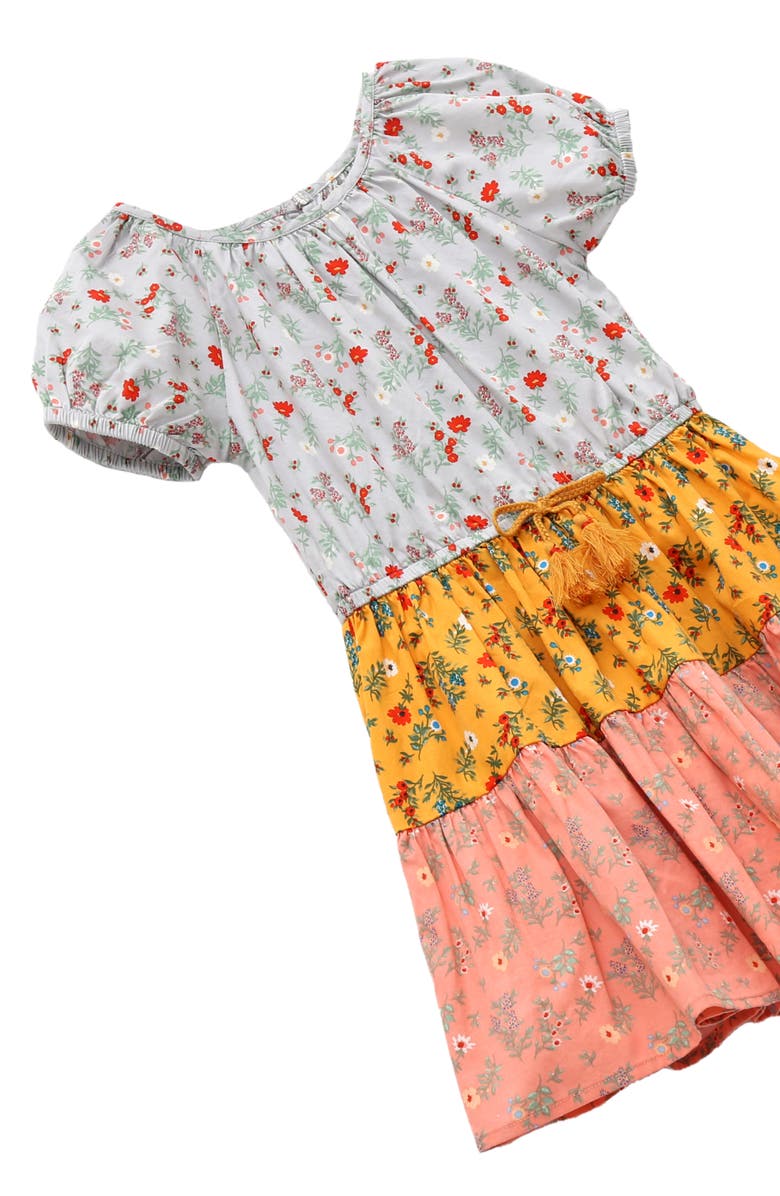 Peek Aren't You Curious Kids' Floral Tiered Cotton Dress, Alternate, color,
