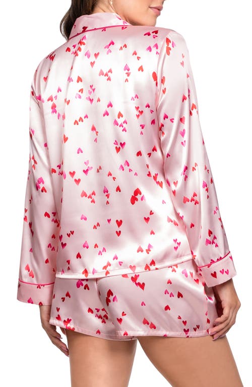 In Bloom By Jonquil Satin Short Pajamas In Pink