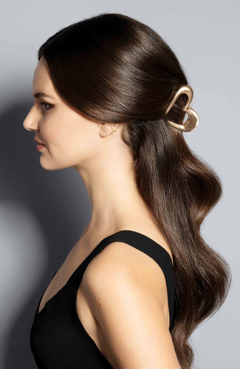 The Hair Edit Gilded Romance Heart Claw Clip, Alternate, color,