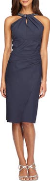 Alex Evenings Contour Collection Halter Embellished Cocktail Dress