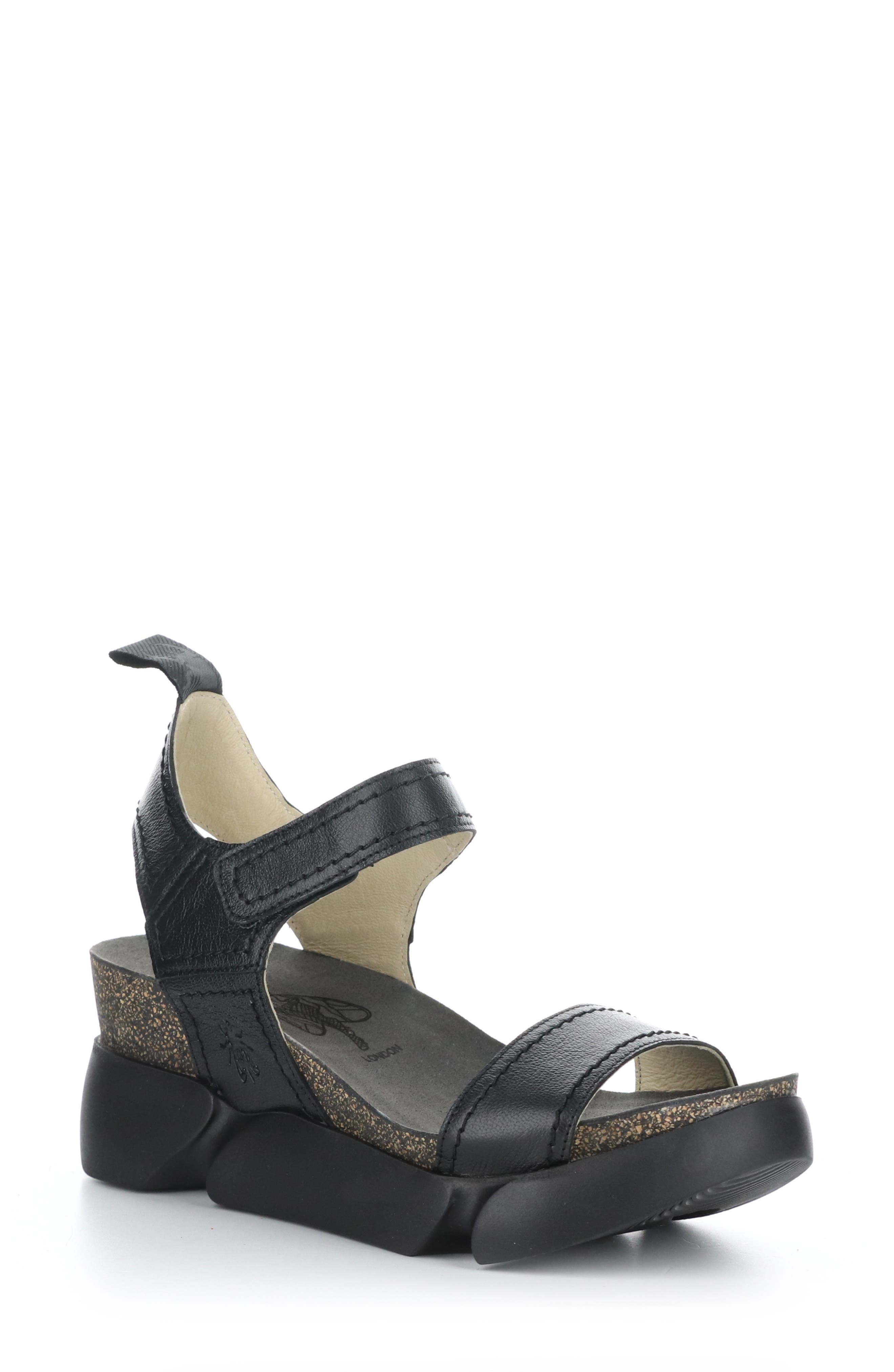 Sena Platform Sandal, Main, color, BLACK/ BLACK MOUSSE LEATHER
