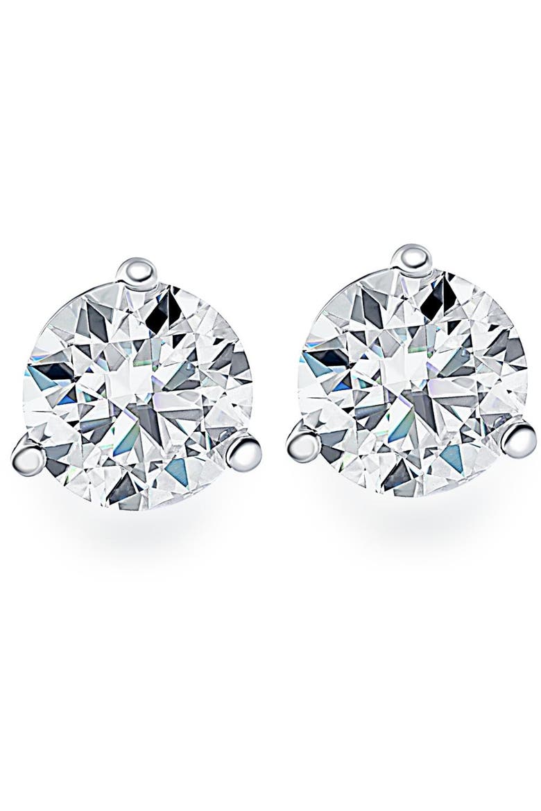 1/2ct Martini Lab Grown Diamond Studs 14K Gold, Main, color, 14k White Gold