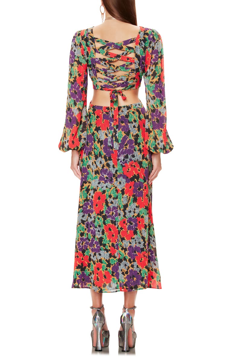 AFRM Lowell Long Sleeve Floral Print Dress, Alternate, color, 