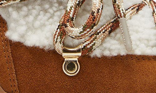 Moon Boot Luna Low Shearling And Suede Snow Boots In Brown