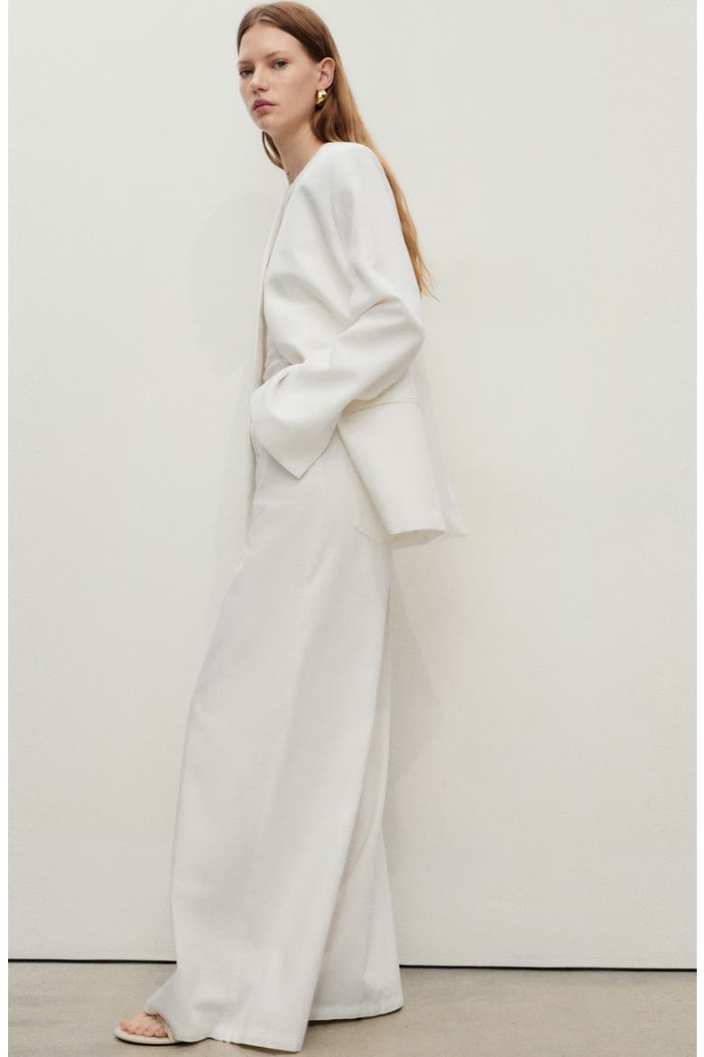 High Waist Wide Leg Jeans, Alternate, color, WHITE