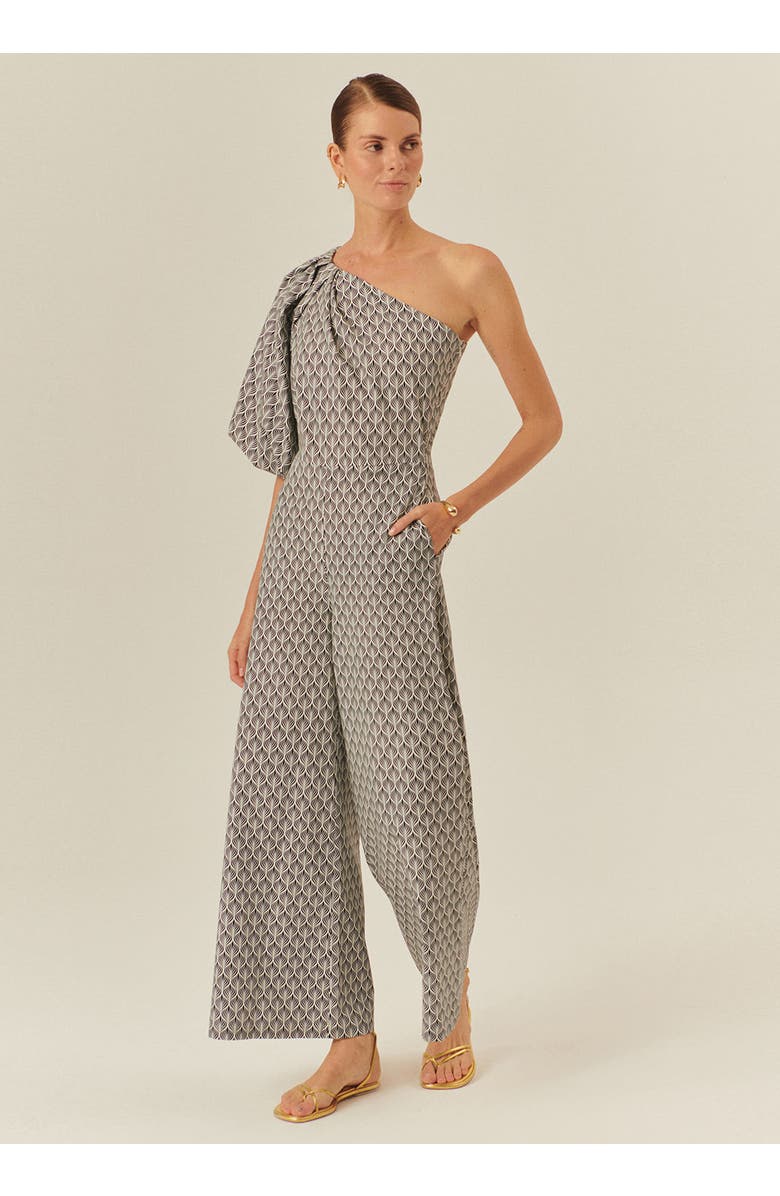 Exquise Anaya Jumpsuit, Main, color, Black-White