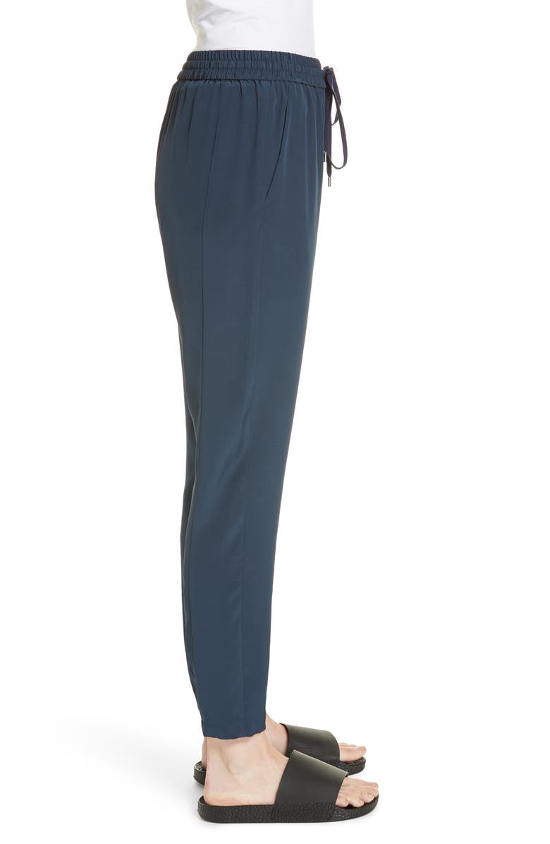 Tibi Pull-On Silk Crêpe de Chine Pants, Alternate, color, 