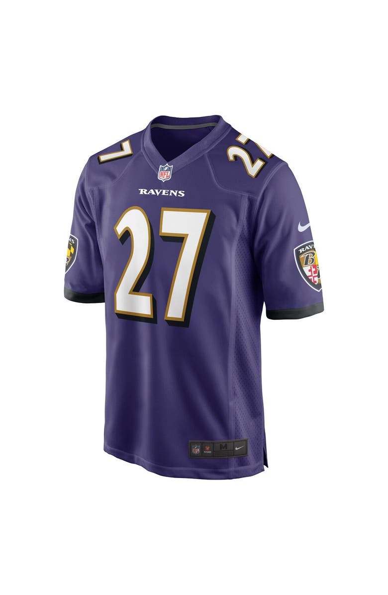 Nike Men's Nike J.K. Dobbins Purple Baltimore Ravens Game Team Jersey, Alternate, color, 