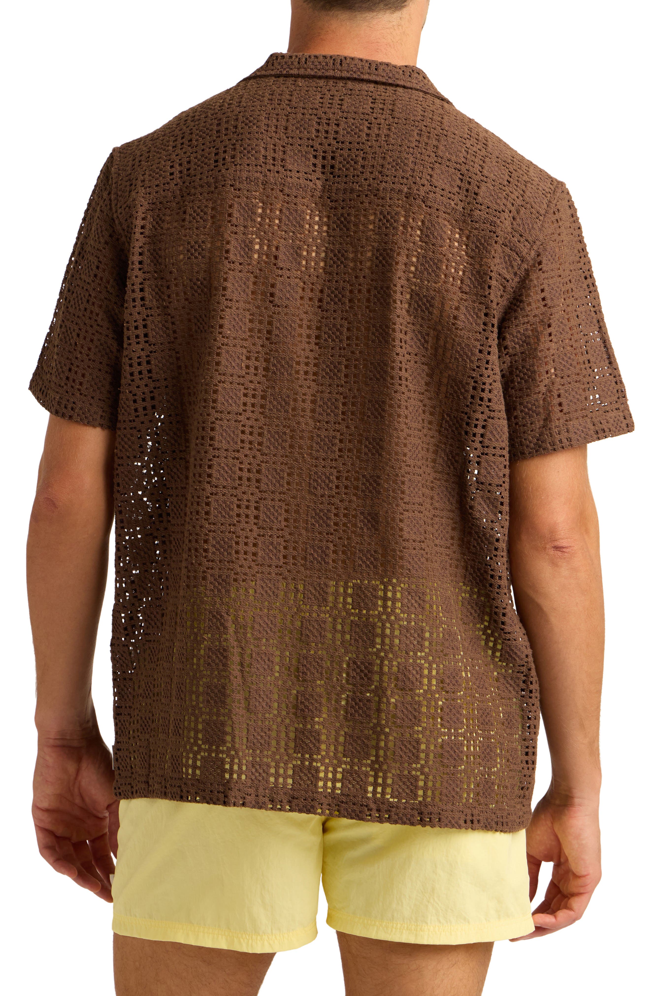 Alex Raschel Square Knit Camp Shirt - image 4