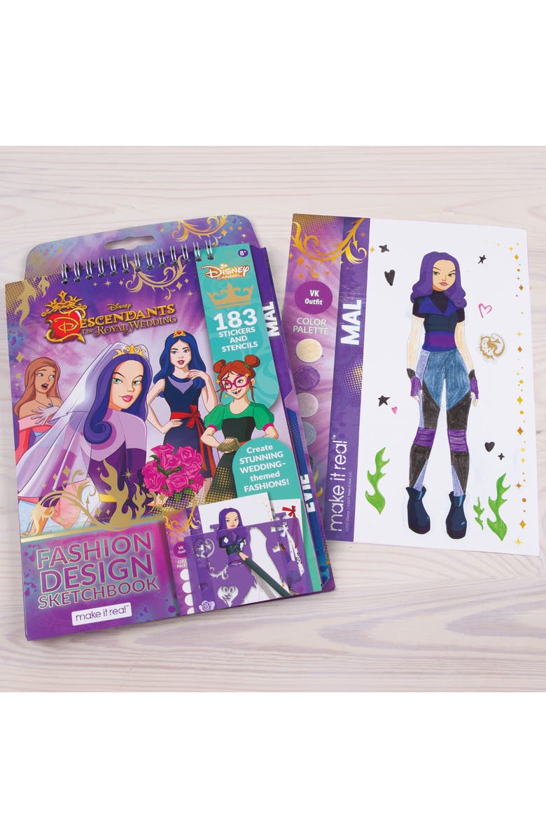 Disney Descendants Royal Wedding Fashion Design Sketchbook, Alternate, color, Multicolored