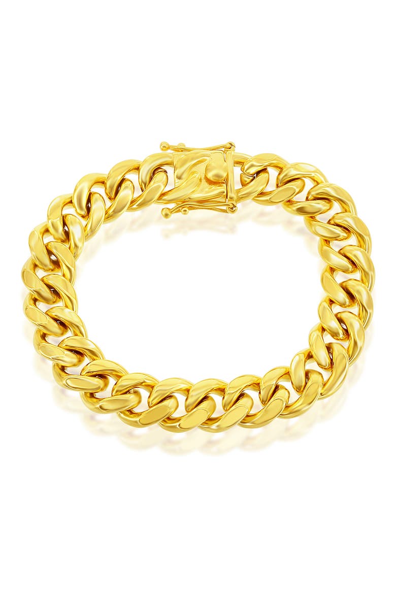 Miami Cuban Link Bracelet, Main, color, GOLD