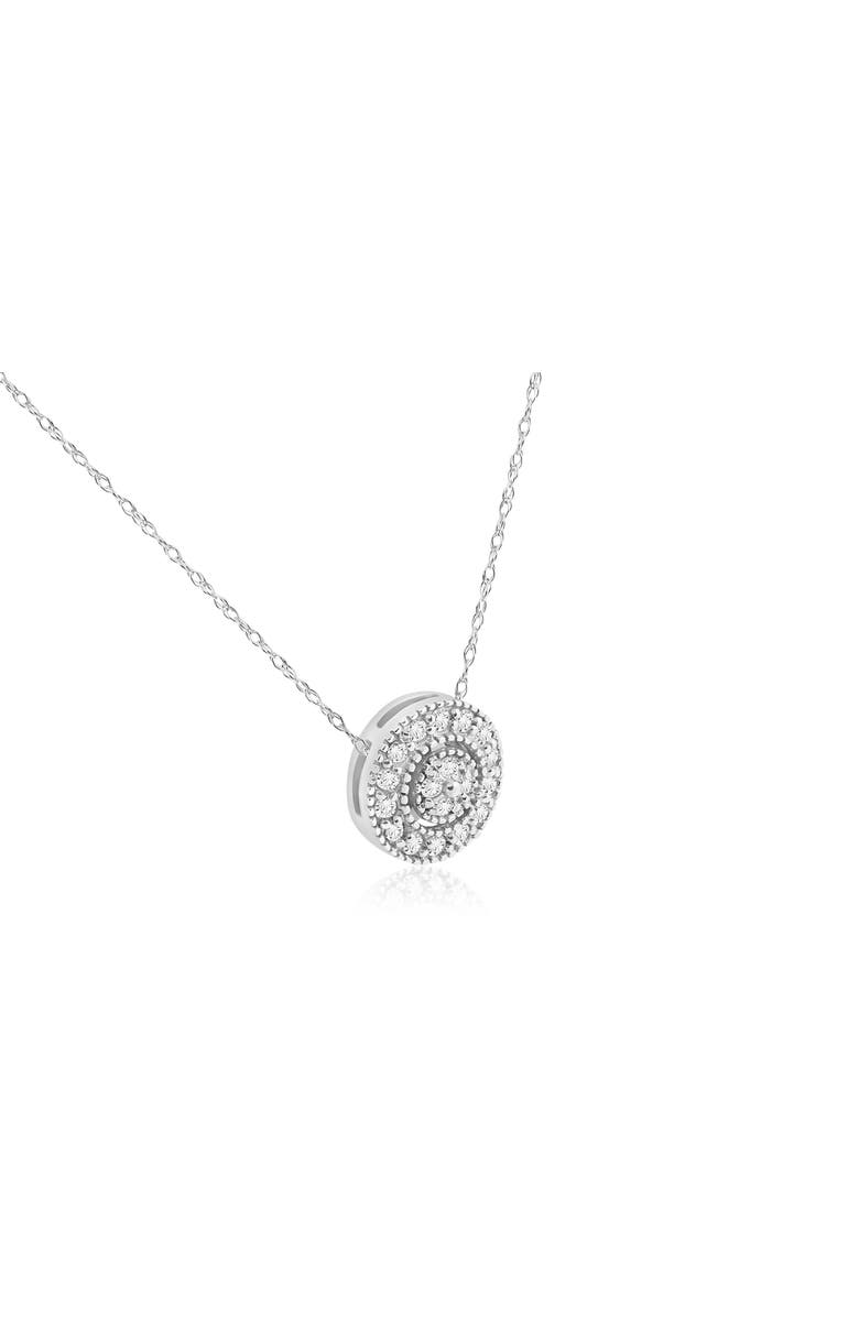 Bliss Diamond 1/4 ct Lab Grown Diamond Pave Halo Pendant Gold Womens Necklace, Alternate, color, 