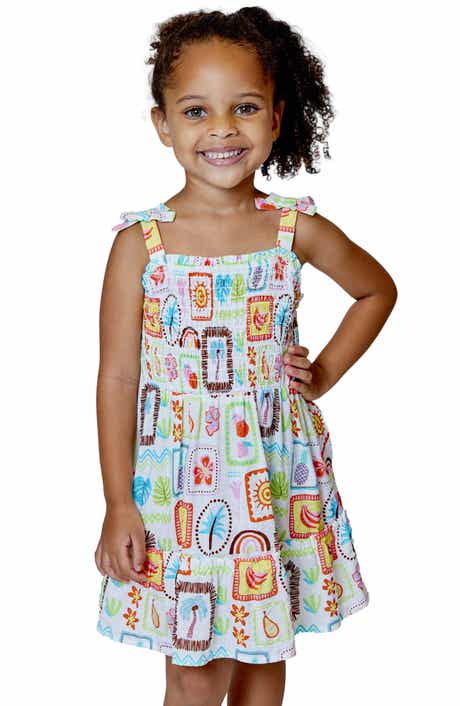 Design History Kids' Print Smocked Sundress