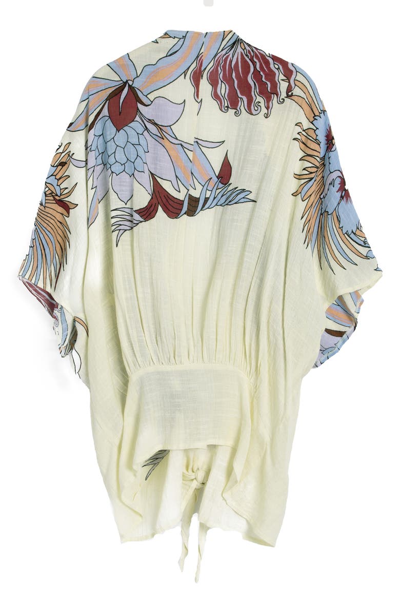 SAACHI Wildflower Tie Front Short Duster, Alternate, color, Green