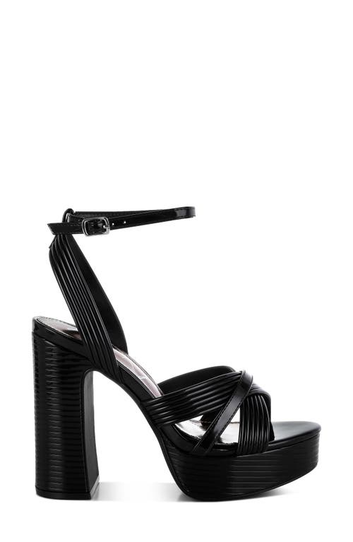 London Rag Socialiate Platform Sandal In Black