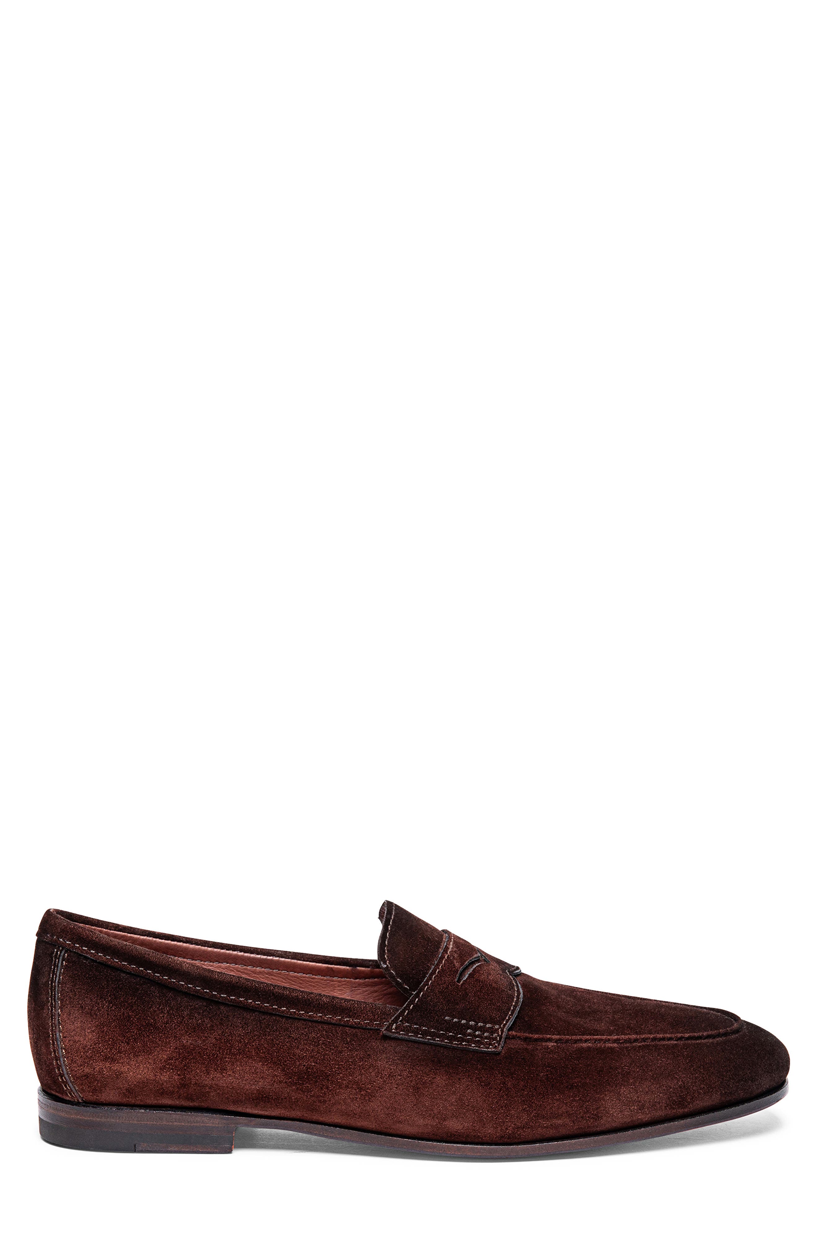 Santoni Carlos Penny Loafer, Alternate, color, Brown-S26