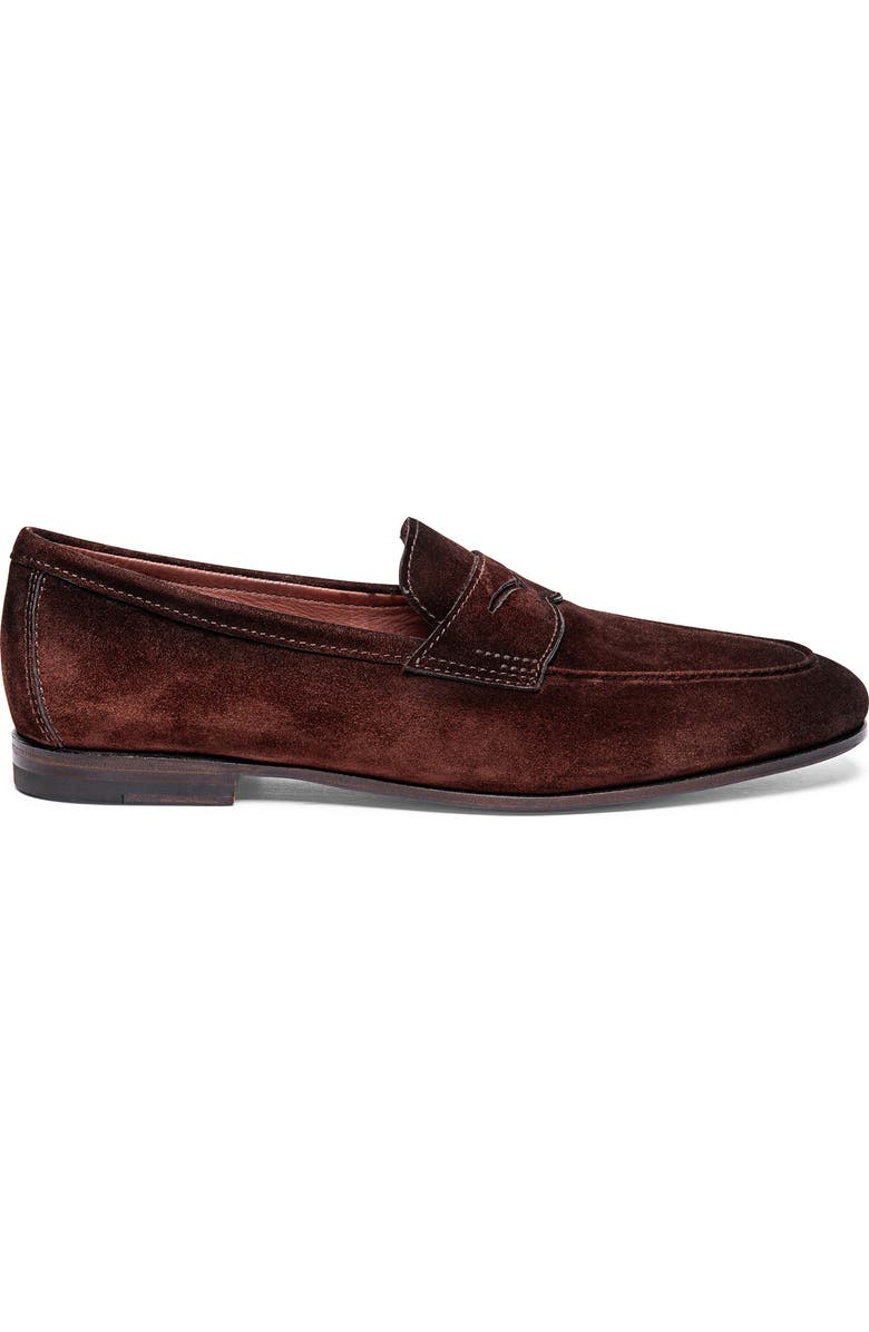Santoni Carlos Penny Loafer, Alternate, color, Brown-S26