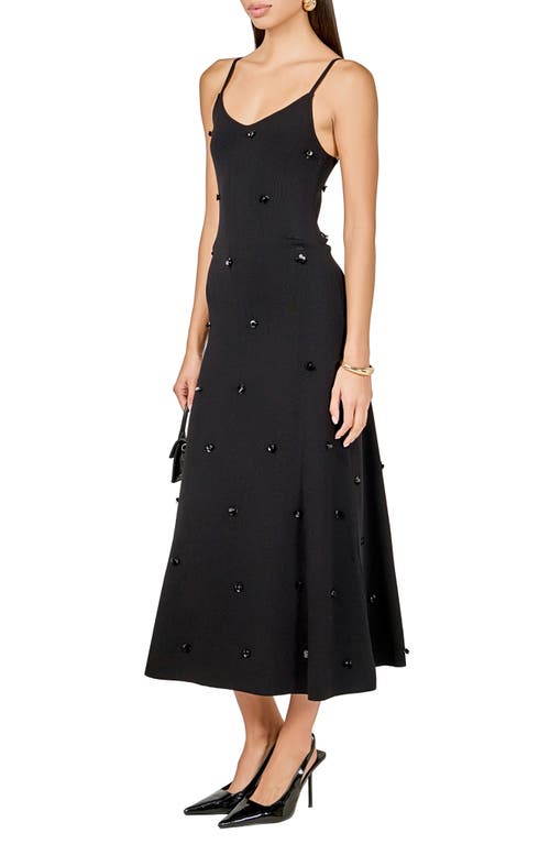 Endless Rose Embellished Knit Dress In Black