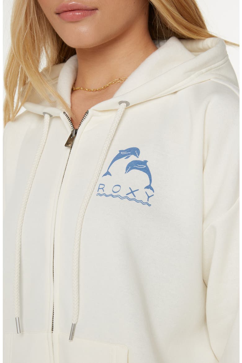 Evening Lineup Fleece Full Zip Graphic Hoodie, Alternate, color, EGRET SUNSET DREAMS