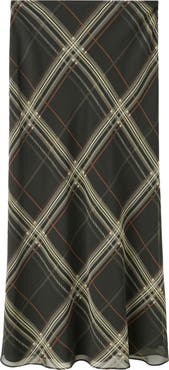 MANGO Mini Check Maxi Skirt