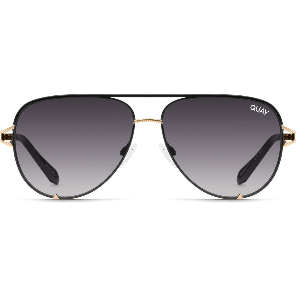 Quay High Key Twist 60mm Gradient Aviator Sunglasses In Black