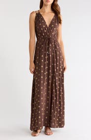 Elan V-Neck Maxi Cover-Up Dress