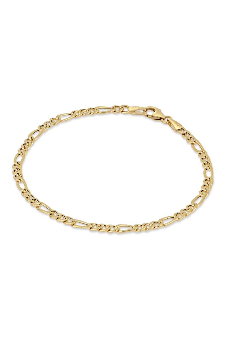 Fiagro 14K Gold Chain Bracelet, Alternate, color, YELLOW