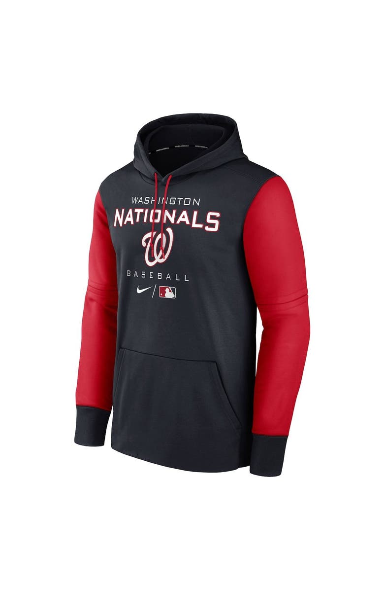 Nike Men's Nike Navy/Red Washington Nationals Authentic Collection Performance Hoodie, Alternate, color,