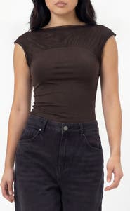 BY DESIGN Fiona Mesh Top