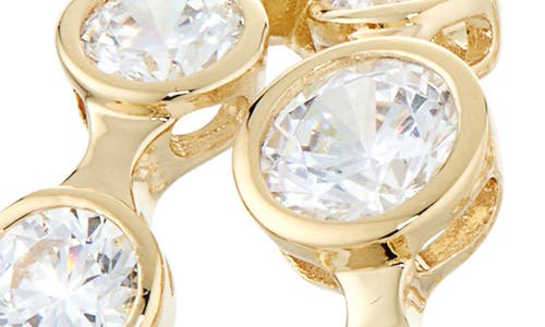 Nadri Brooklyn Cubic Zirconia Double Row Hoop Earrings In Gold