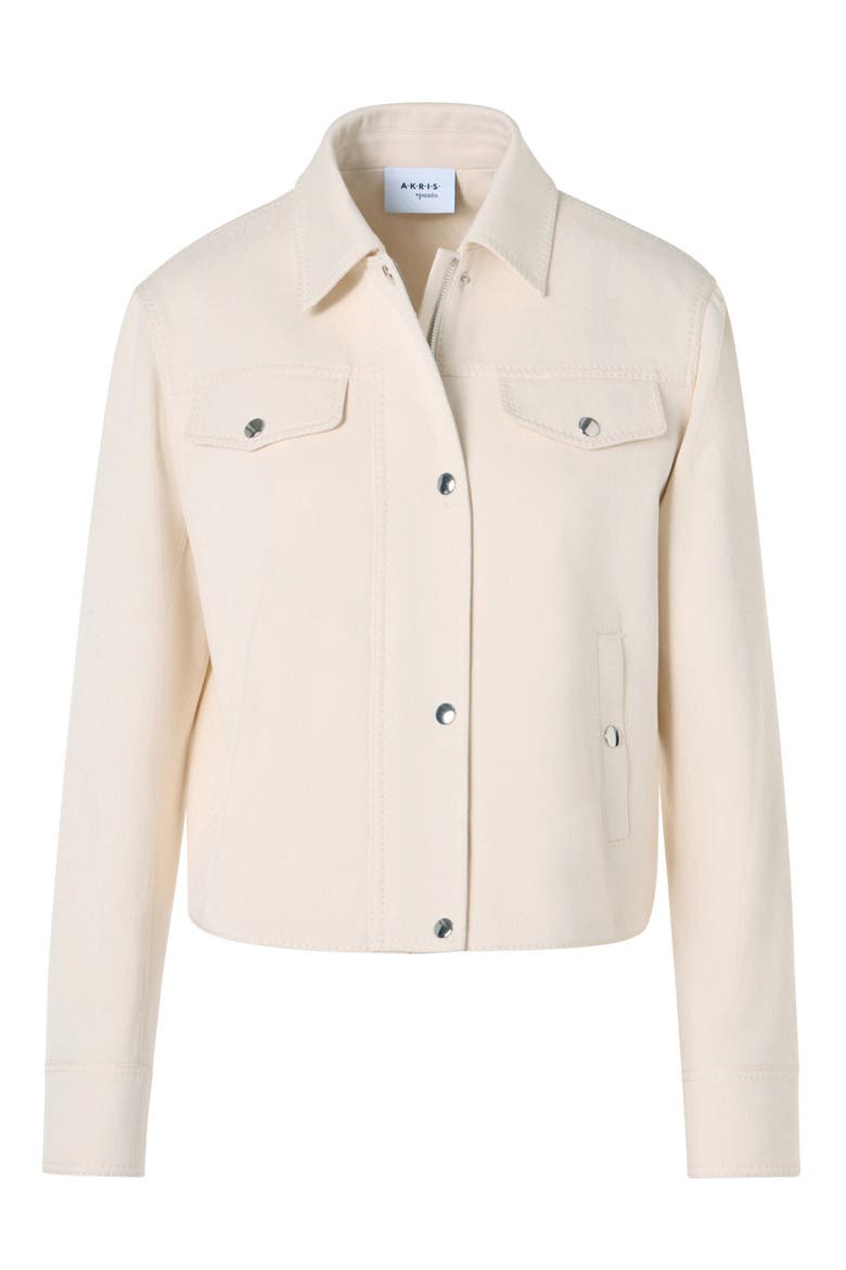 Washed Denim Utility Jacket, Alternate, color, IVORY