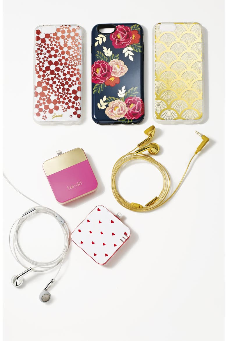 'Back Me Up' iPhone 5 Charger, Alternate, color, PINK/ METALLIC GOLD