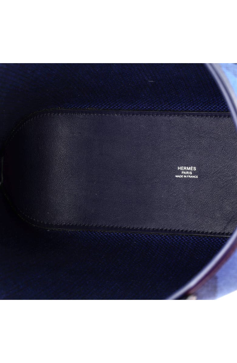 Pre-Owned Hermes Cabas H en Biais Tote Canvas with Leather 27, Alternate, color, Bleu Saphir