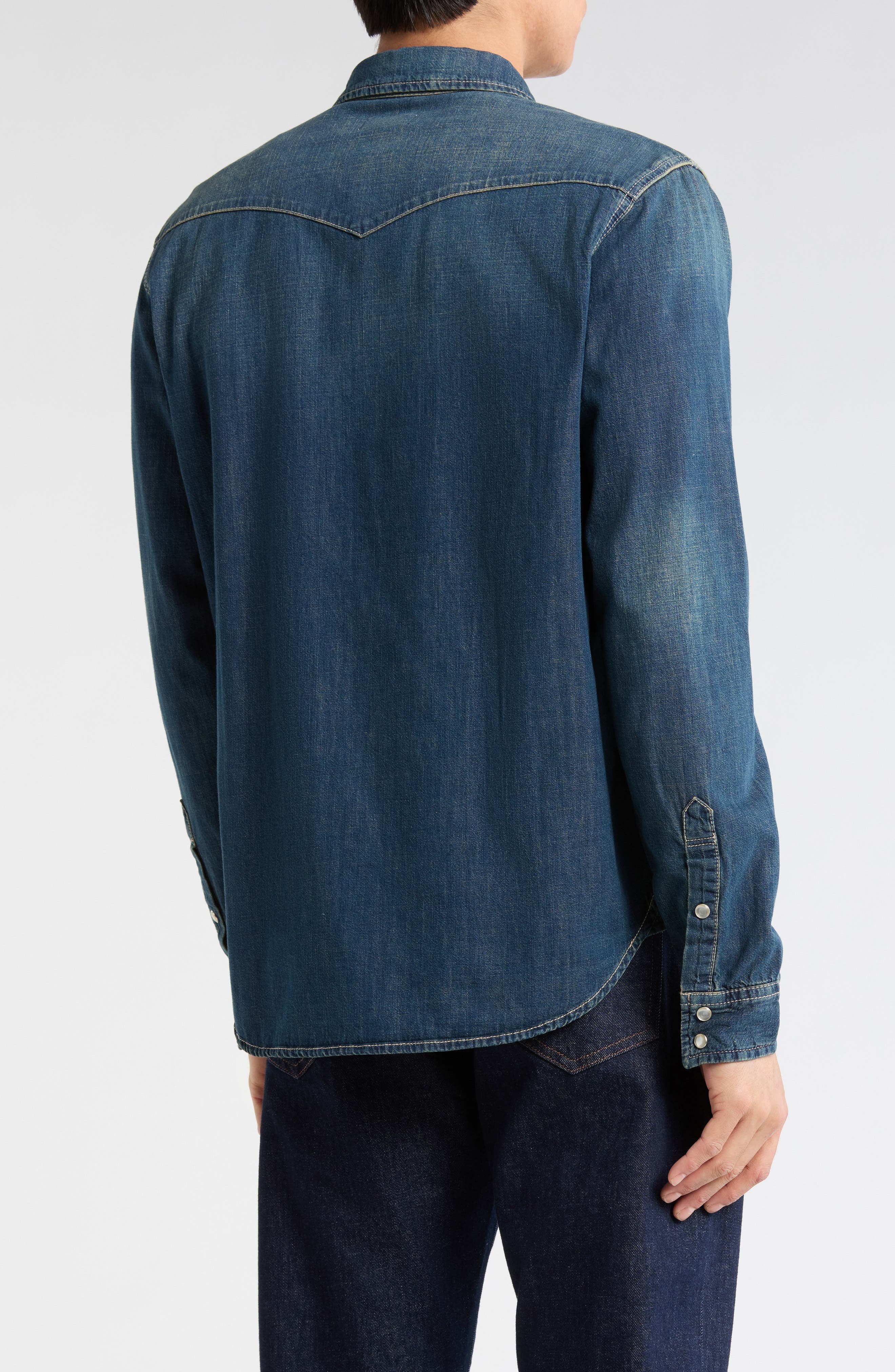 Aiden Western Denim Button-Up Shirt - image 2