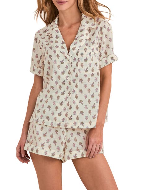 Lucero Ultra-soft Short Sleeve Top & Shorts Pajama Set