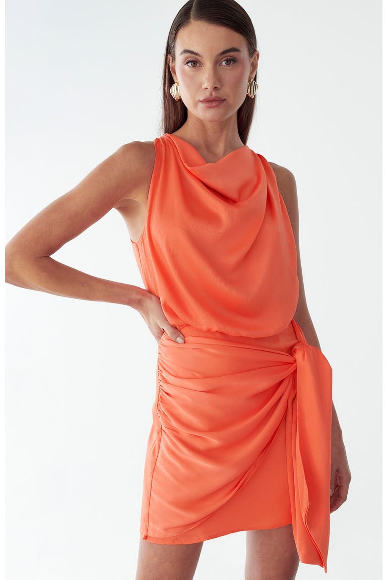 Willow Mini Dress, Alternate, color, Coral