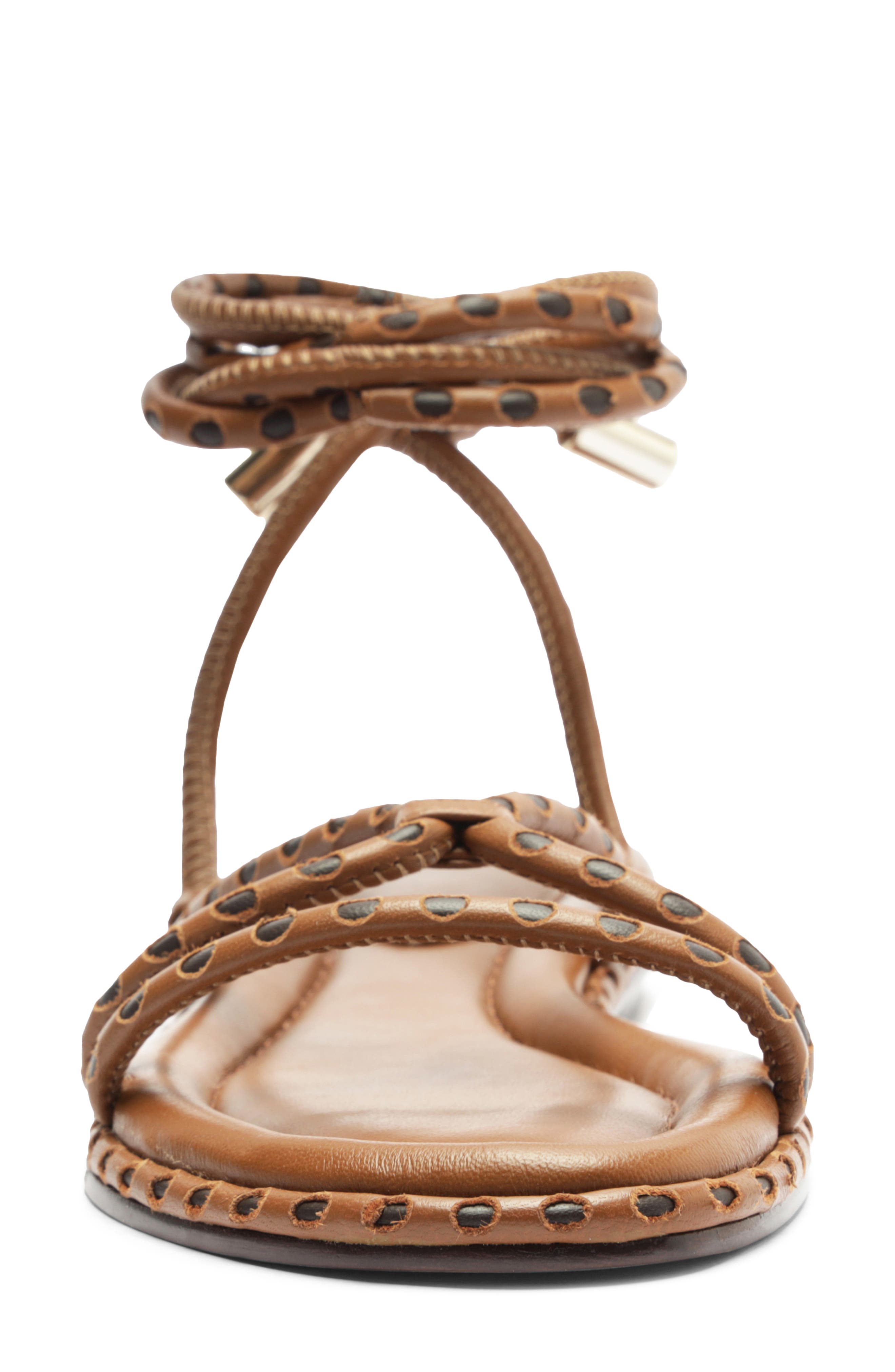 Donna Ankle Wrap Sandal, Alternate, color, ESPRESSO/ DARK BROWN