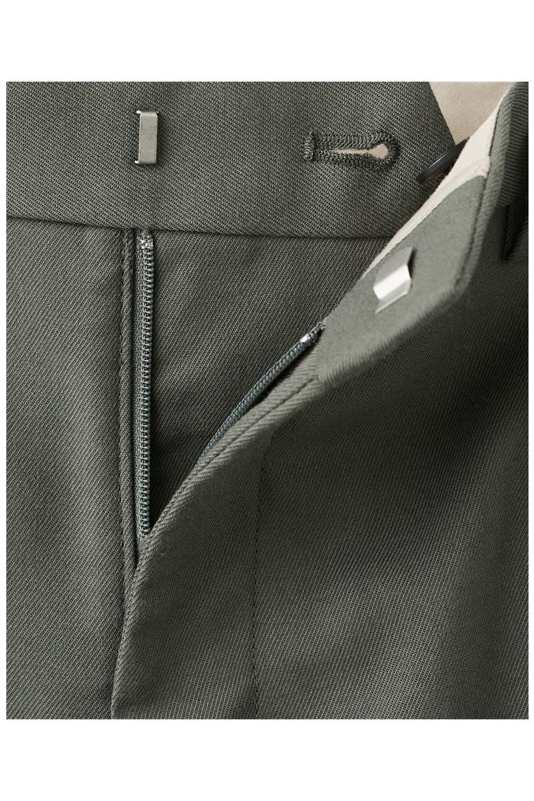 Regular Fit Pleated Pants, Alternate, color, DARK GREEN